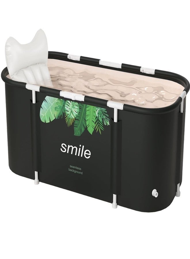 Yopple Foldable Bath Tub for Bathroom SPA Tub for Home Use with Drainage Hole For Adults And Kids Maintains Hot & Cold Water Thickened Insulated Ice Bath Tub for Adults (Smile) - Image 5